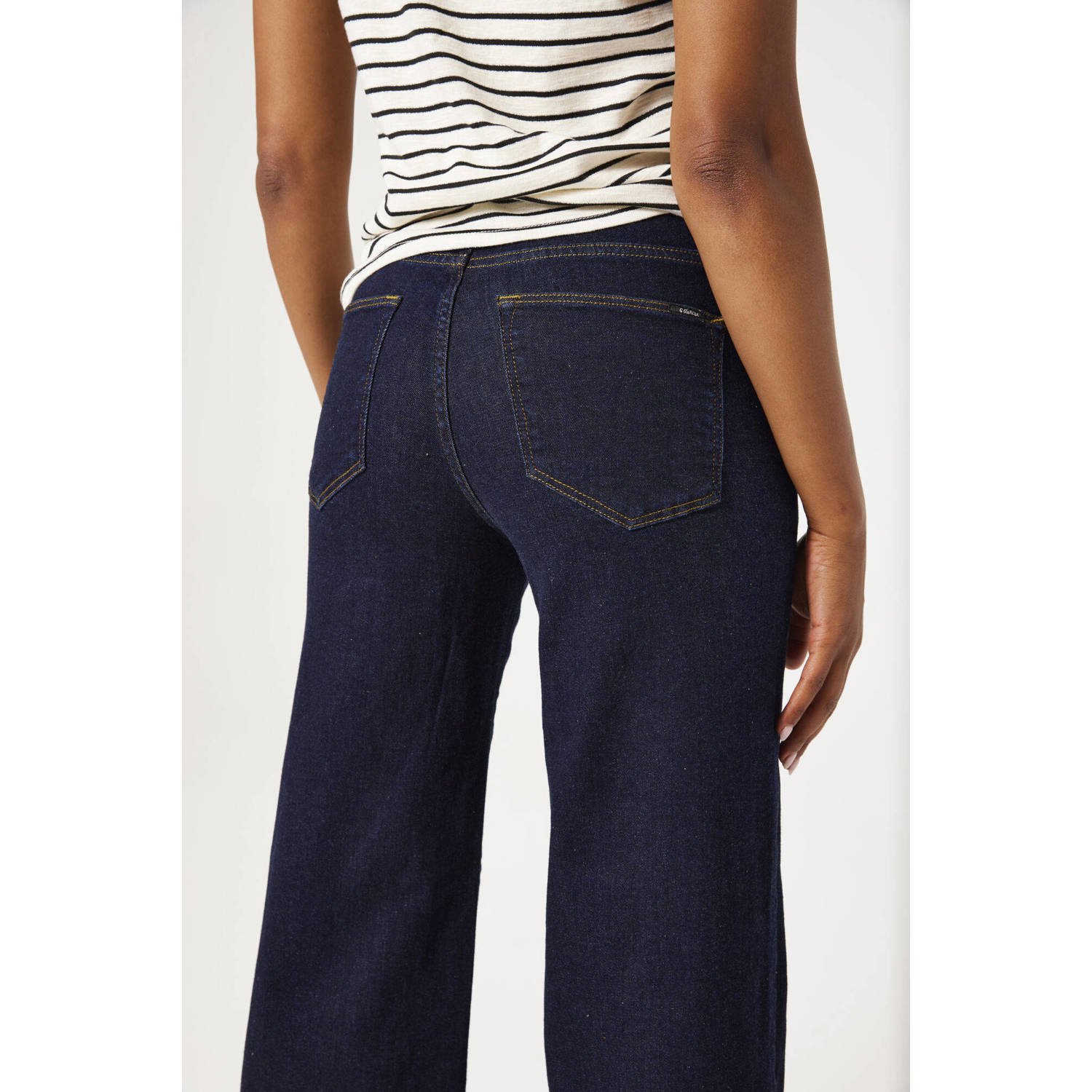 Garcia flared jeans dark blue denim