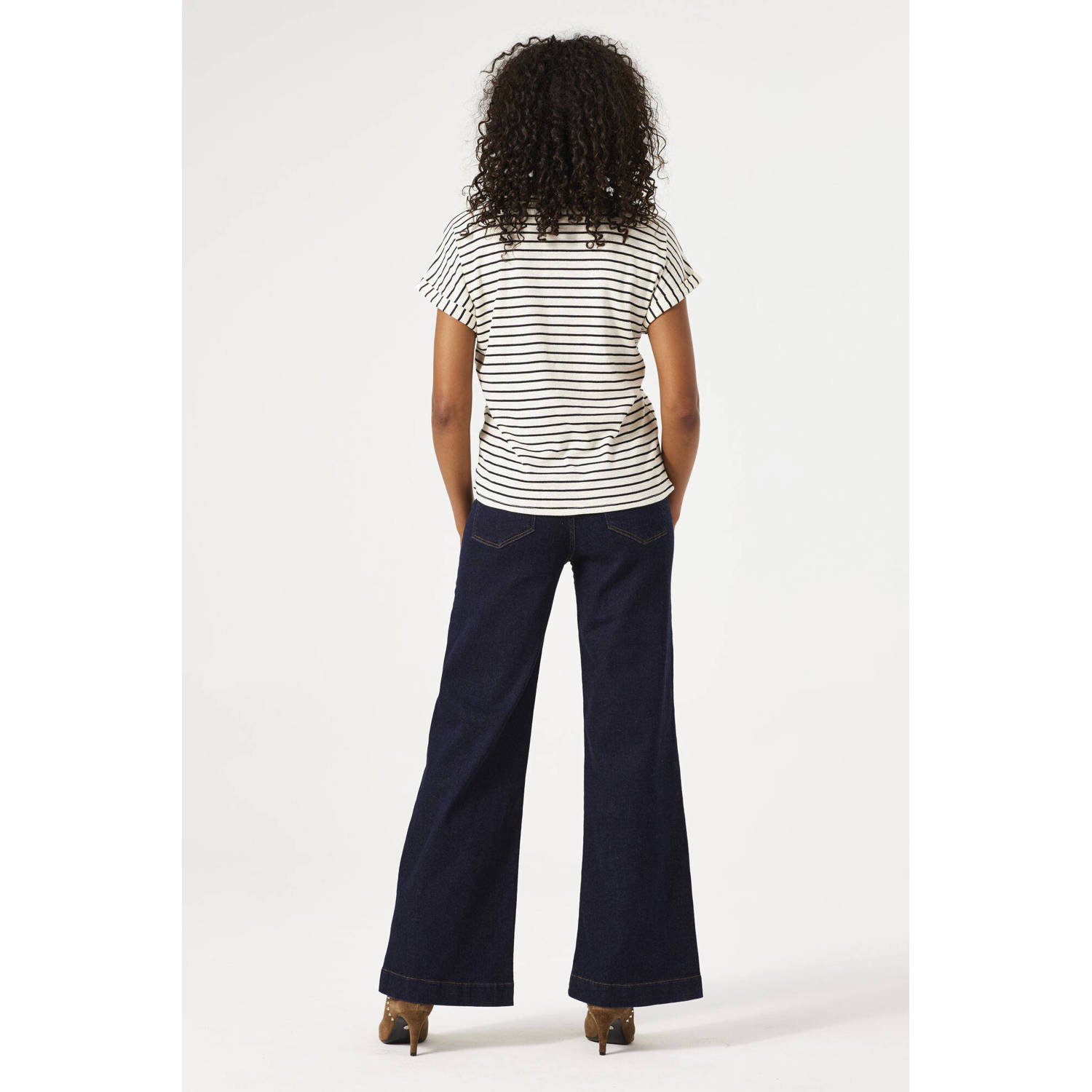 Garcia flared jeans dark blue denim