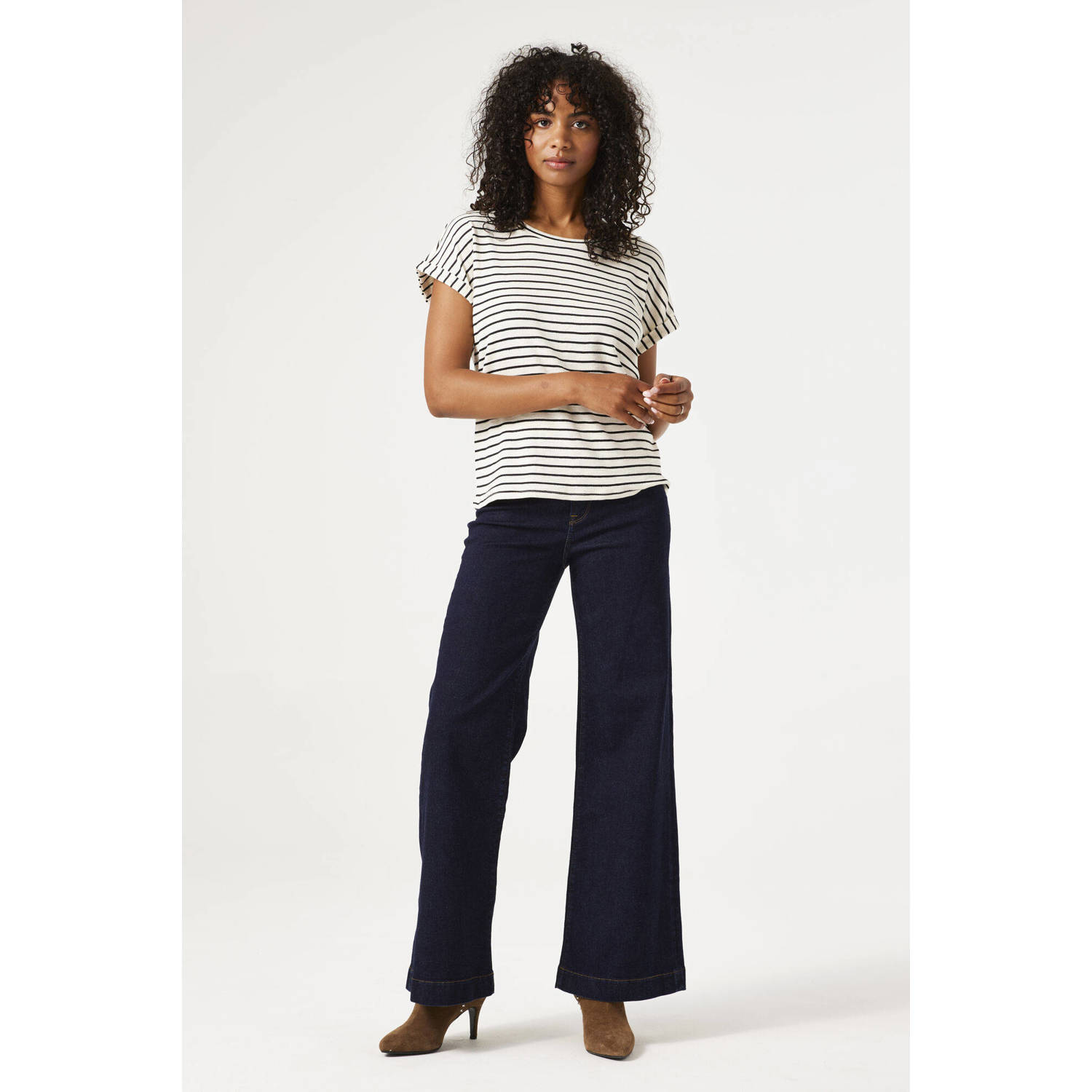 Garcia flared jeans dark blue denim
