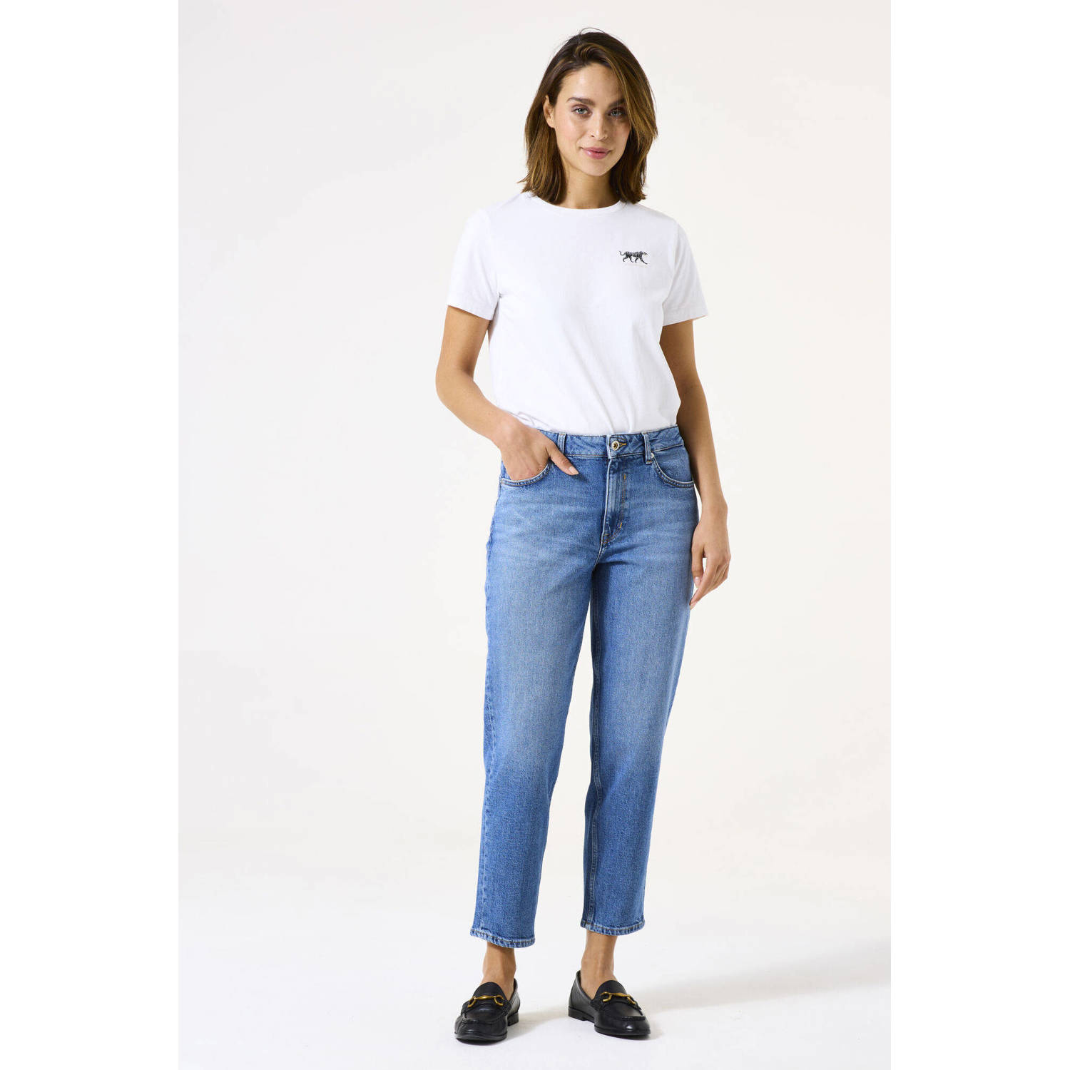Garcia mom jeans light blue denim