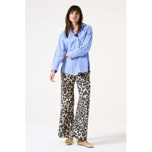 Garcia casual broek panterprint afbeelding