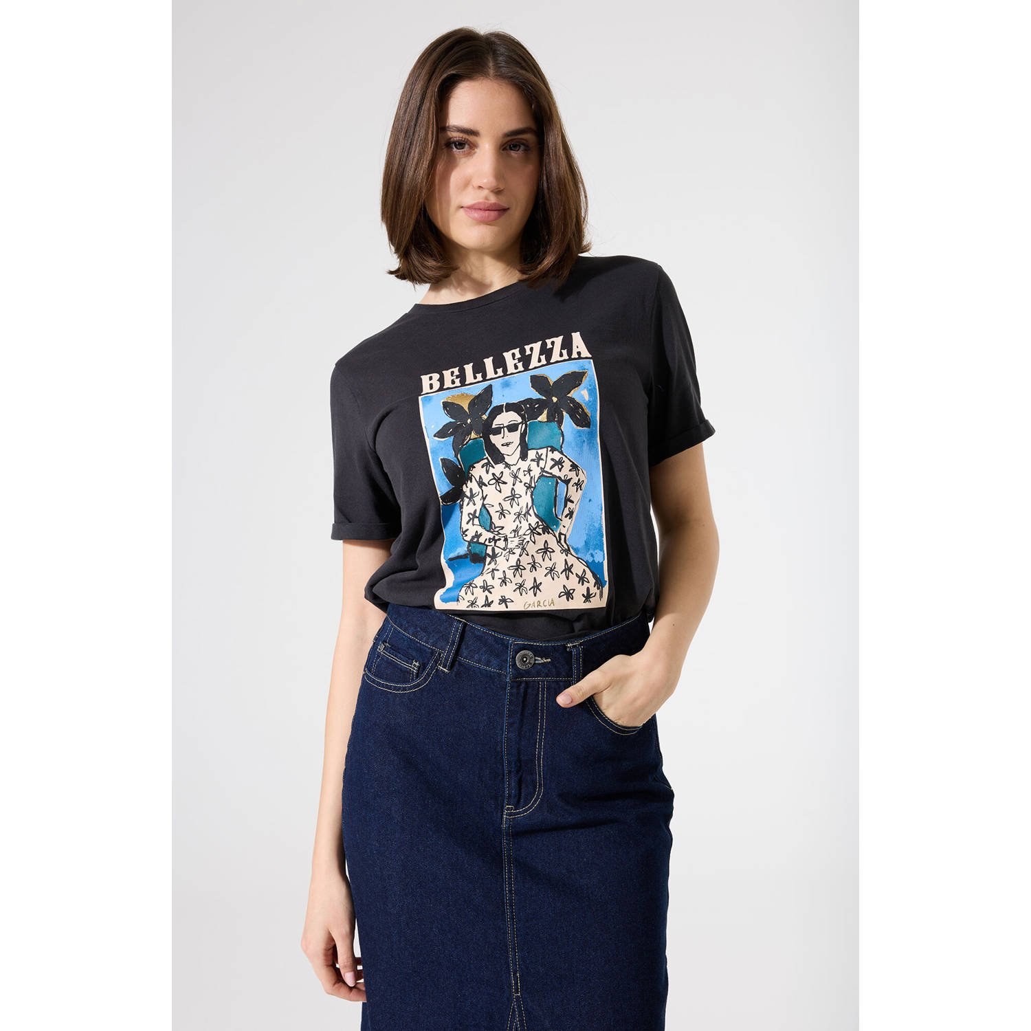 Garcia T-shirt antraciet