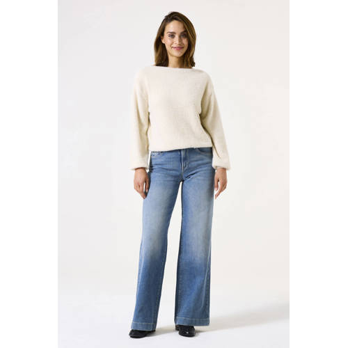 Garcia waist wide leg jeans medium blue denim afbeelding