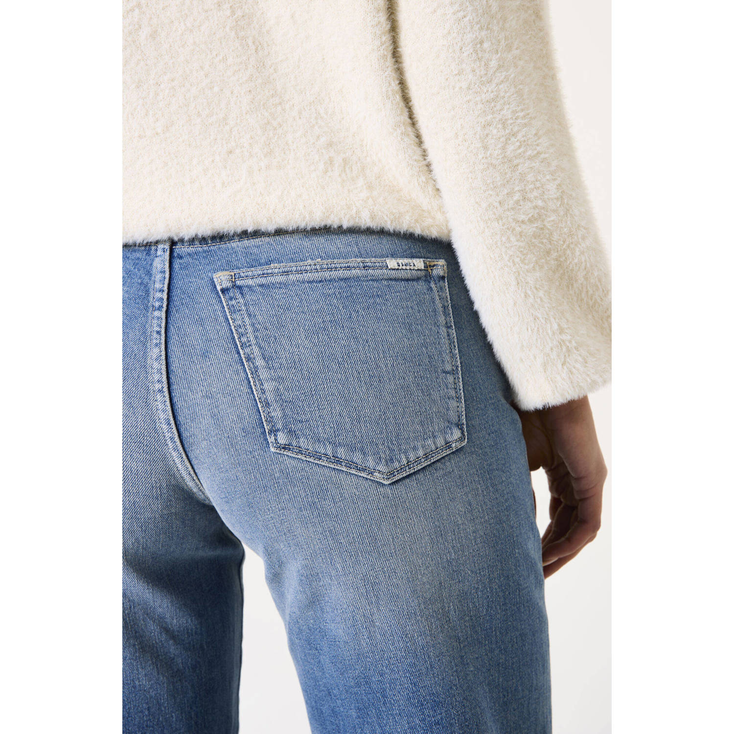 Garcia waist wide leg jeans medium blue denim
