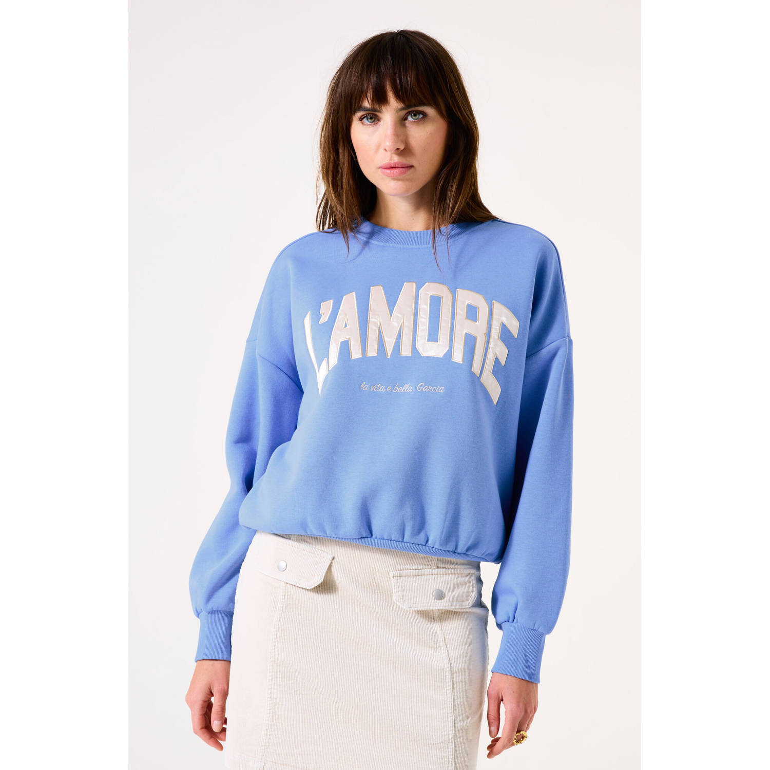 Garcia sweater lichtblauw