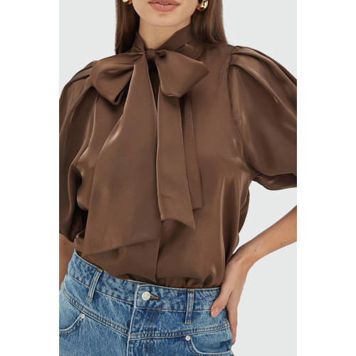 JOSH V blouse donkerbruin afbeelding