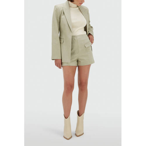 JOSH V straight high waist casual short beige afbeelding