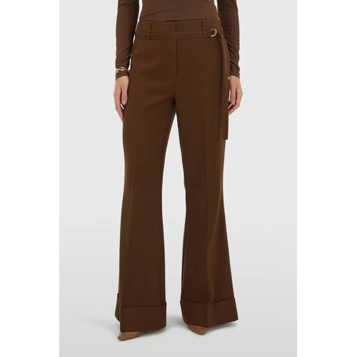 JOSH V flared regular waist pantalon bruin afbeelding