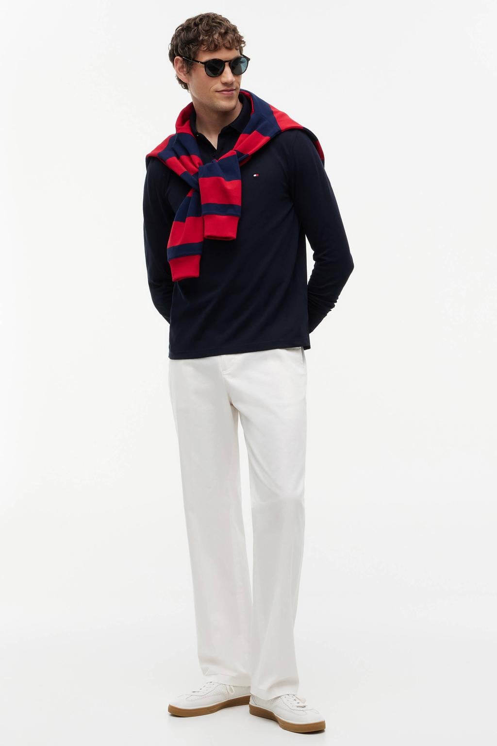 Tommy Hilfiger regular polo donkerblauw