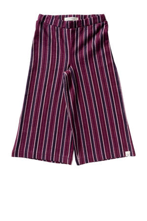 wide leg gestreepte casual broek paars