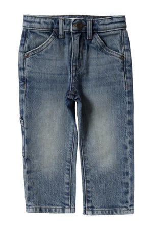 regular waist regular fit jeans medium blue denim