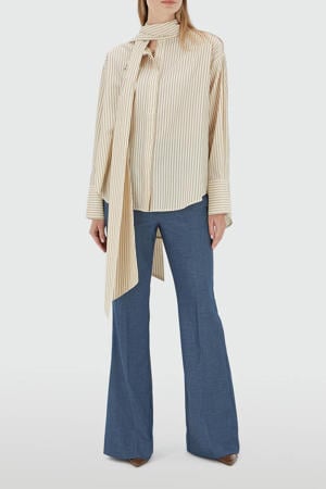 oversized blouse krijtstreep ecru