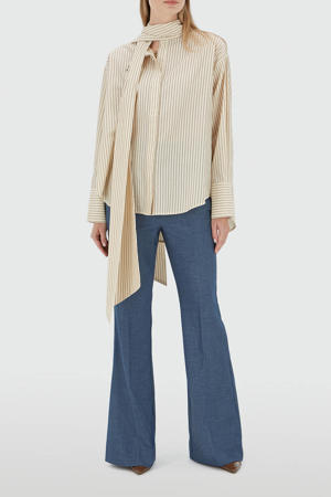 oversized blouse krijtstreep ecru