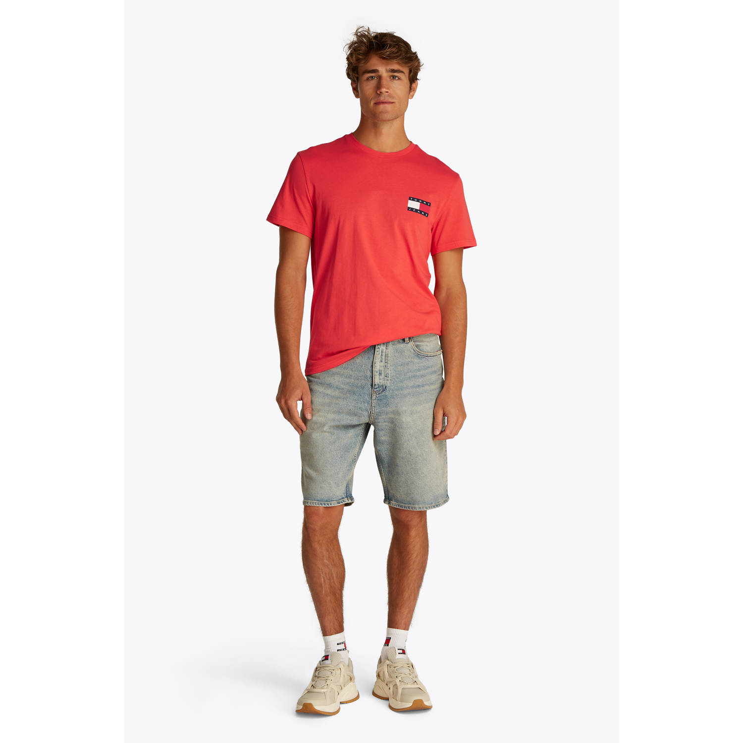 Tommy Jeans T-shirt koraalrood