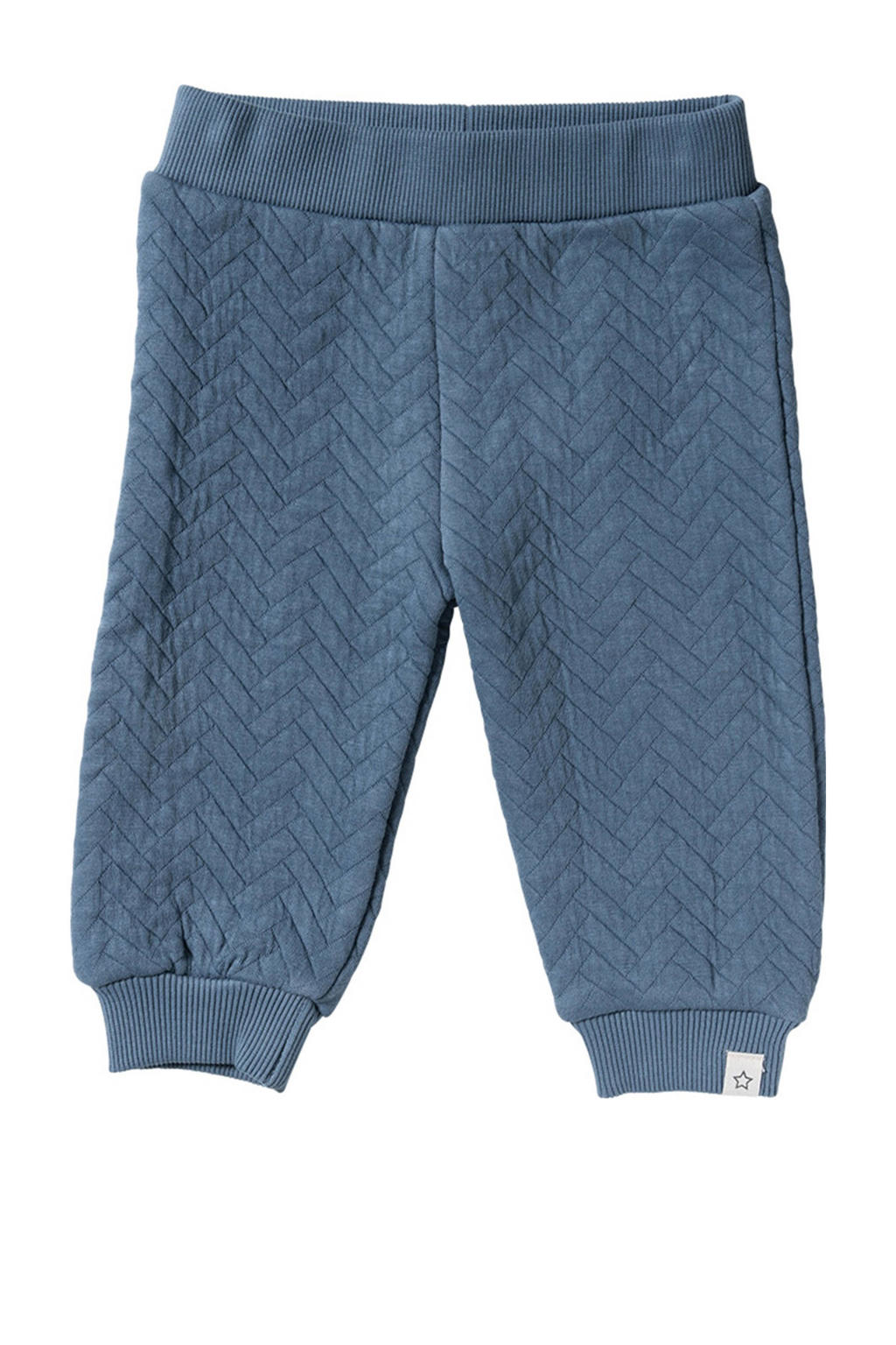 Blauwe jongens Your Wishes regular casual broek van katoen met effen