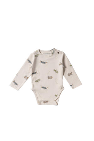 romper met all over print ecru
