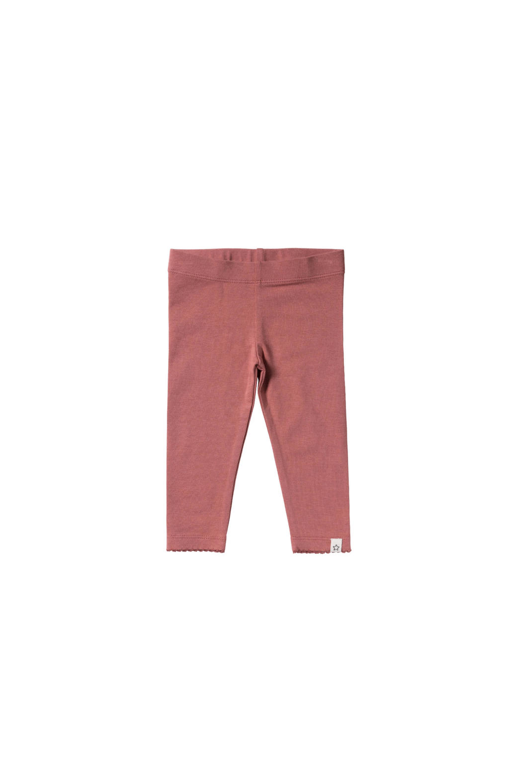 Roze meisjes Your Wishes regular casual broek van stretchkatoen met effen