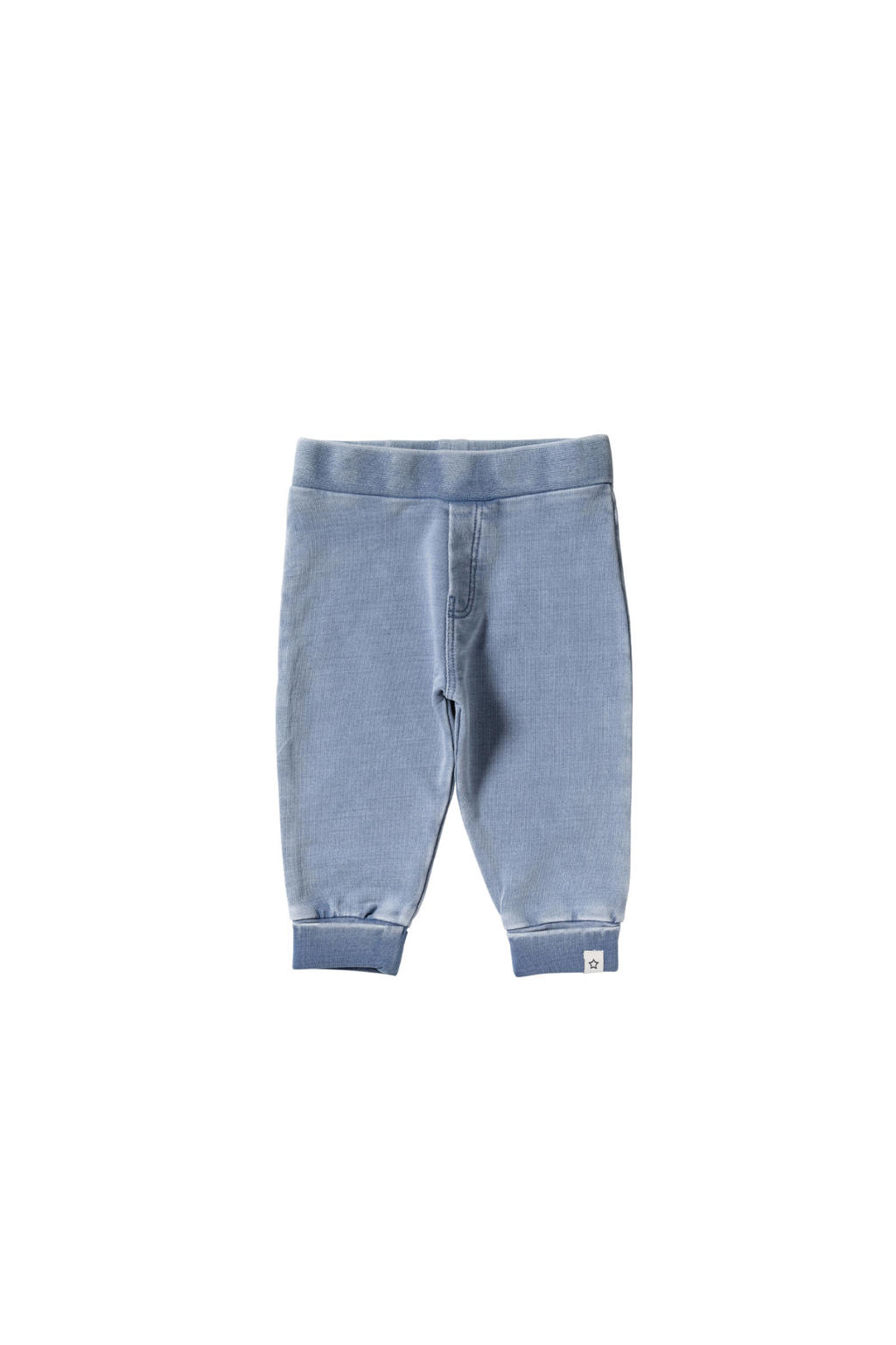 Blauwe jongens Your Wishes regular casual broek van stretchkatoen met effen
