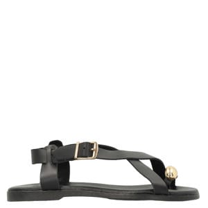 leren sandalen zwart