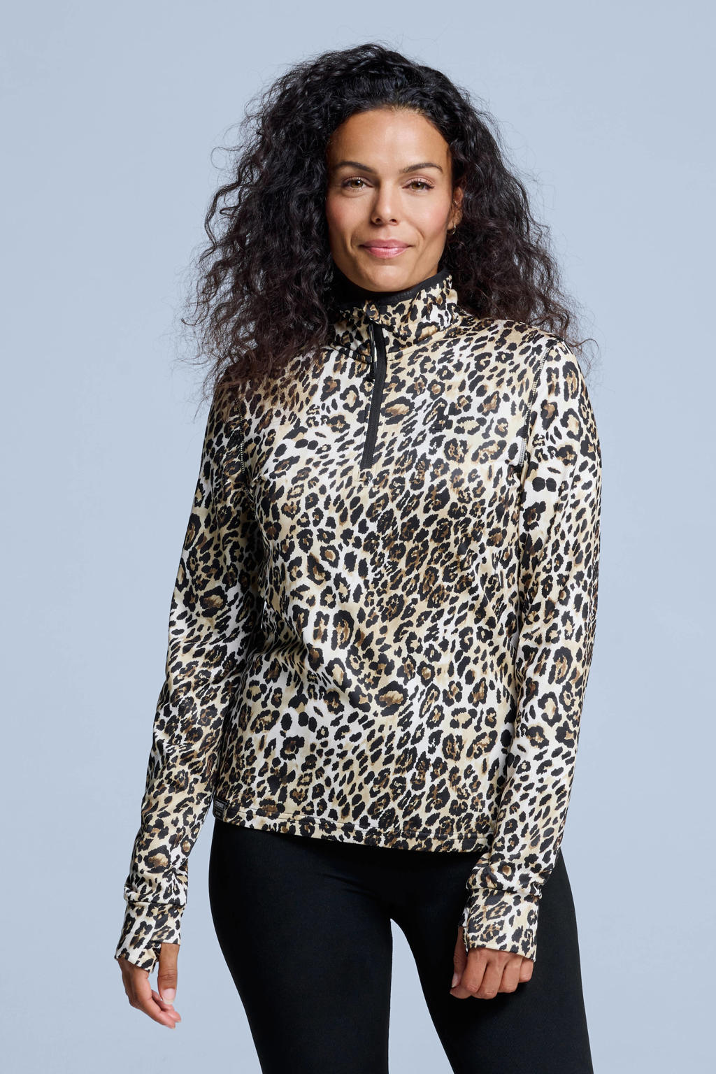 Bruine dames Poederbaas skipully CL van polyester met lange mouwen