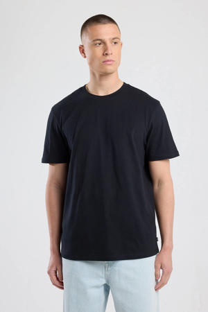 regular T-shirt zwart