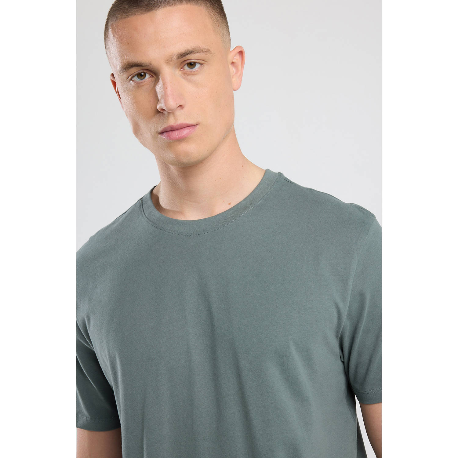 America Today regular T-shirt grijsgroen