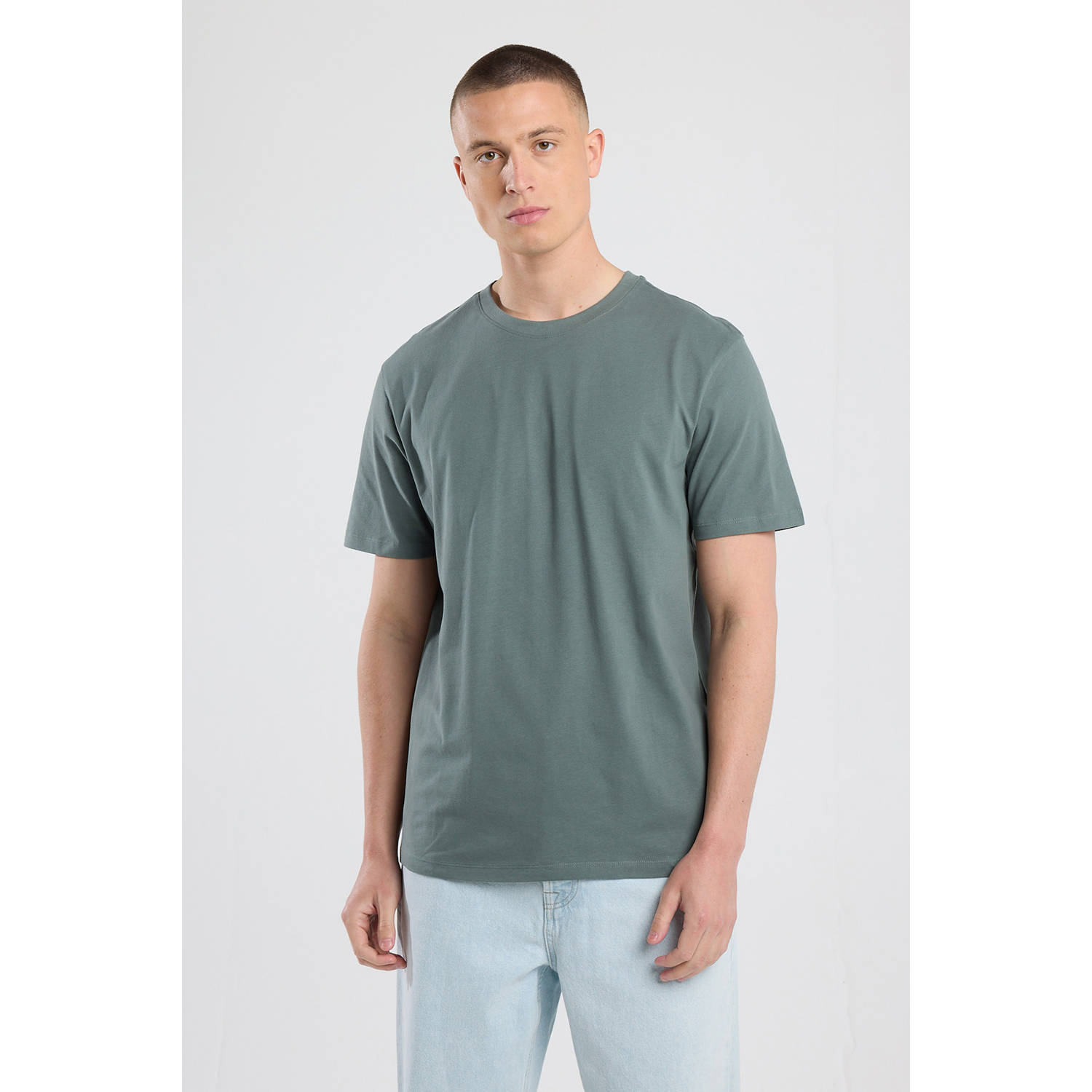 America Today regular T-shirt grijsgroen