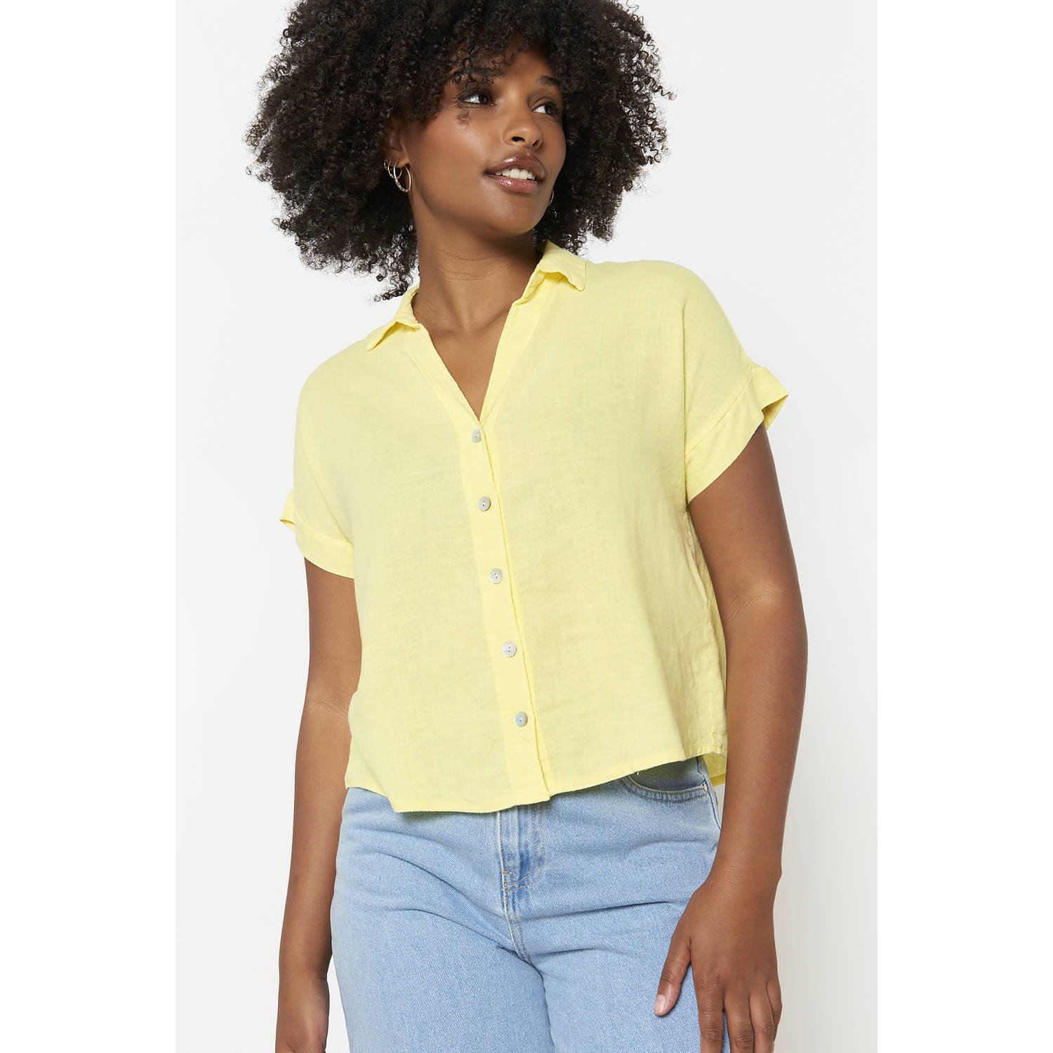 LOLALIZA linnen blouse geel