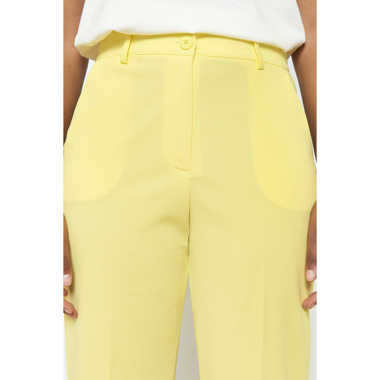 LOLALIZA regular waist pantalon geel