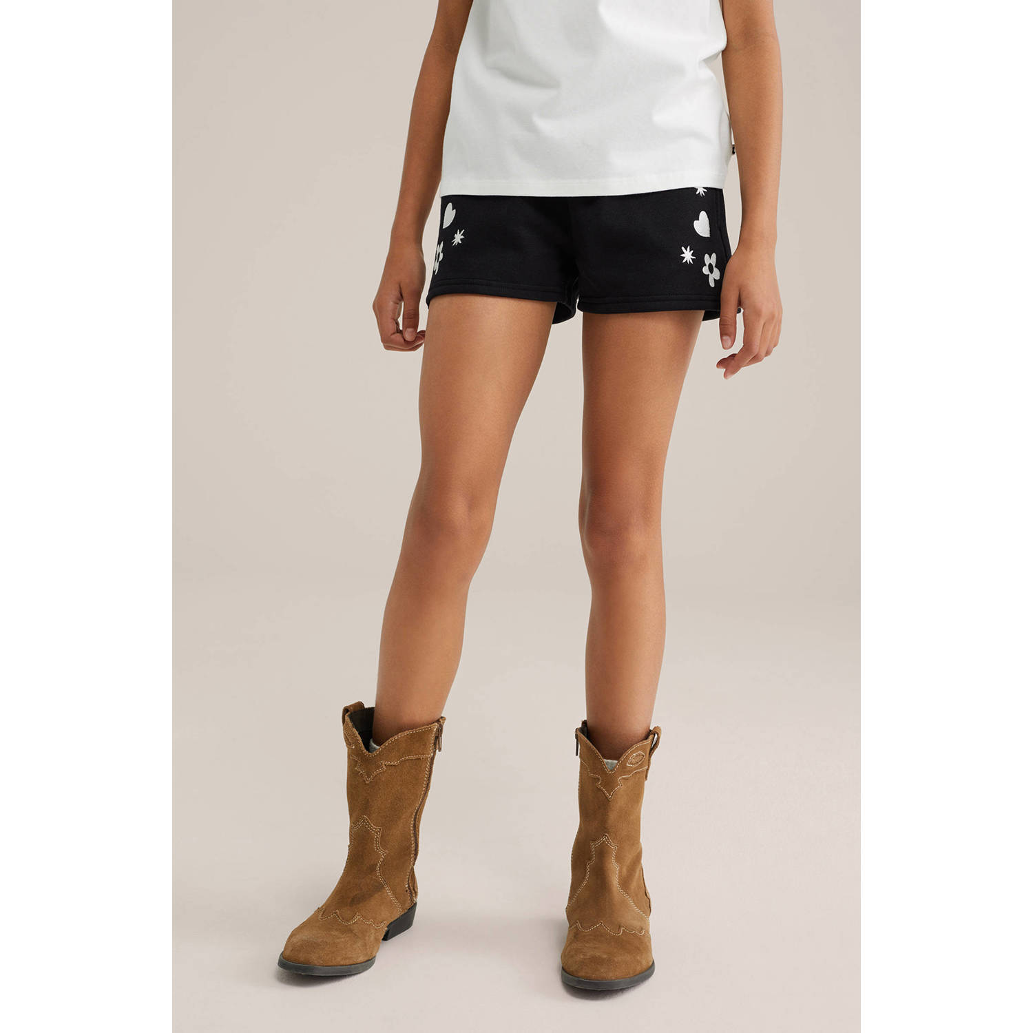 WE Fashion sweatshort zwart