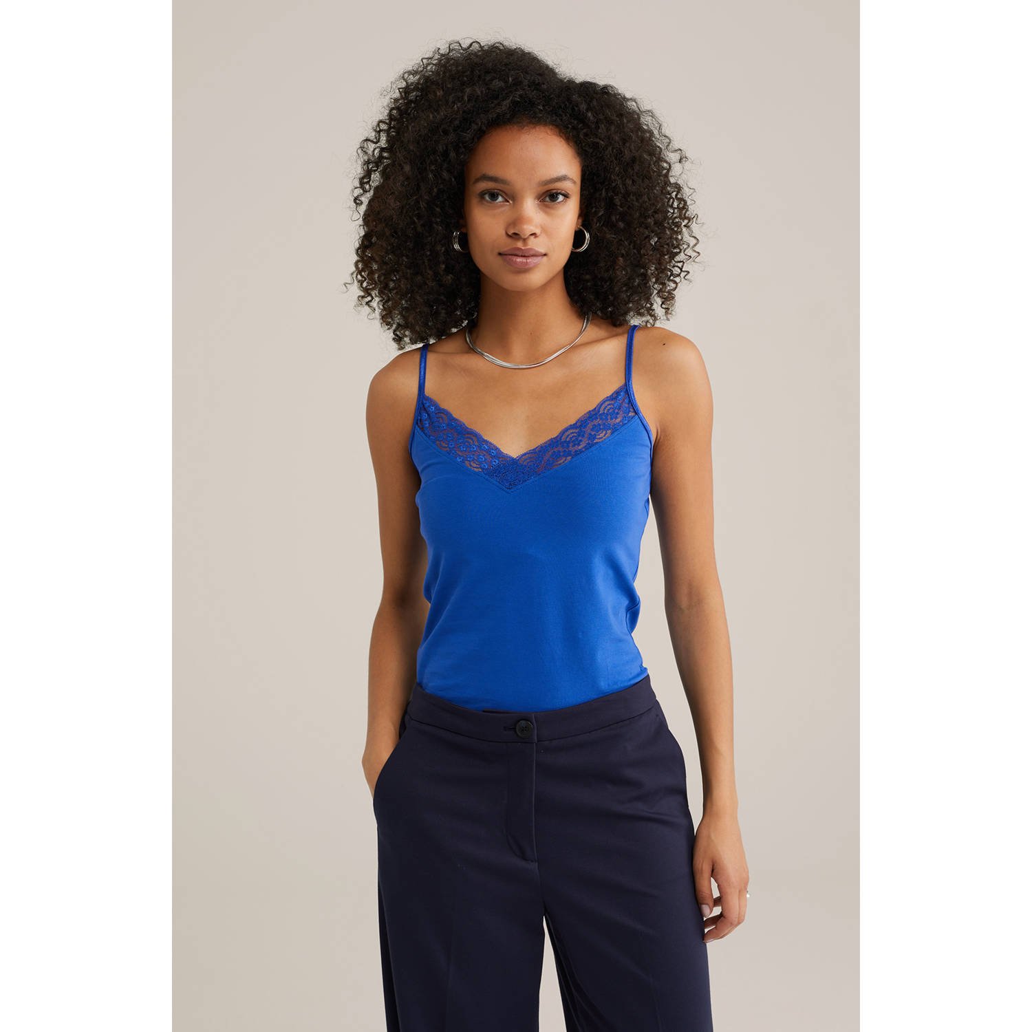 WE Fashion singlet blauw