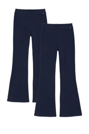 flared legging (set van 2) donkerblauw