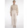 Rino & Pelle imitatieleren wide leg regular waist broek beige