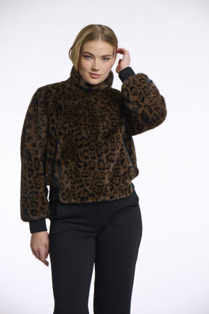 faux fur jas bruin