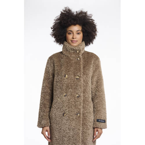 Rino & Pelle faux fur jas bruin afbeelding