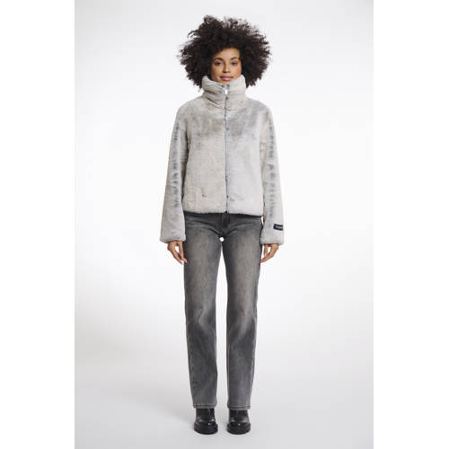 Rino & Pelle faux fur jas grijs afbeelding