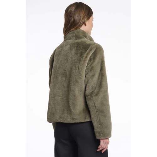 Rino & Pelle faux fur jas groen afbeelding