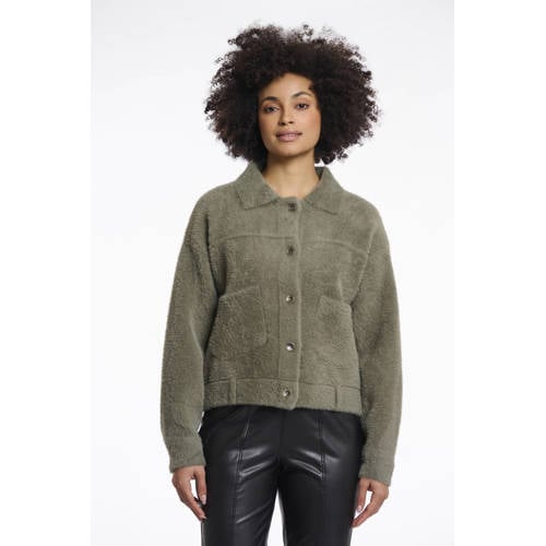 Rino & Pelle faux fur jas groen afbeelding