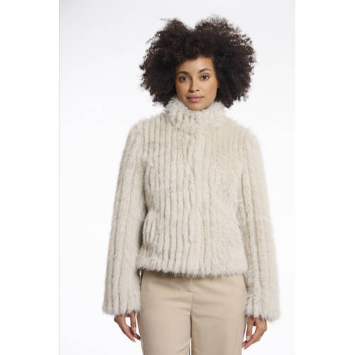 Rino & Pelle faux fur jas beige afbeelding