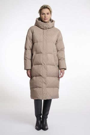 gewatteerde jas beige