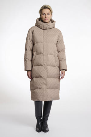 gewatteerde jas beige