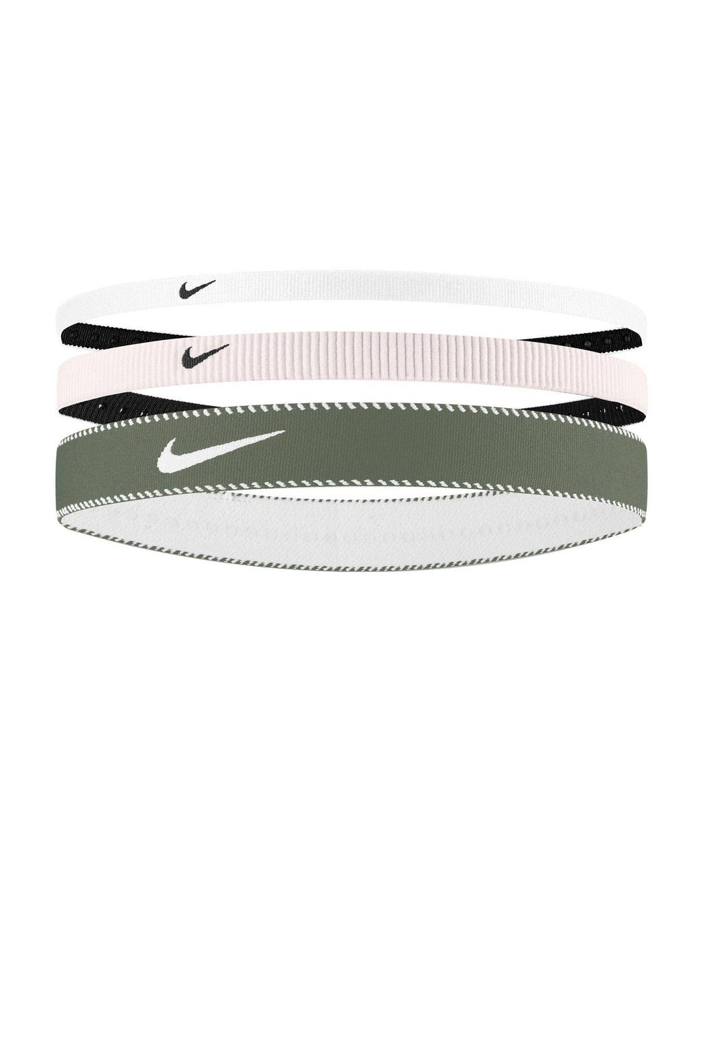 Nike haarbandjes Flex Classic Mixed - lichtroze/wit (set van 3)