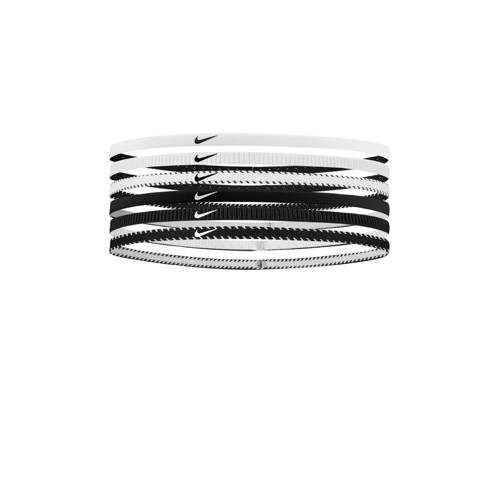 Nike haarbandjes Flex Classic Slim - set van 6 zwart/wit afbeelding