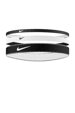 haarbandjes Flex Classic Mixed - zwart/wit (set van 3)