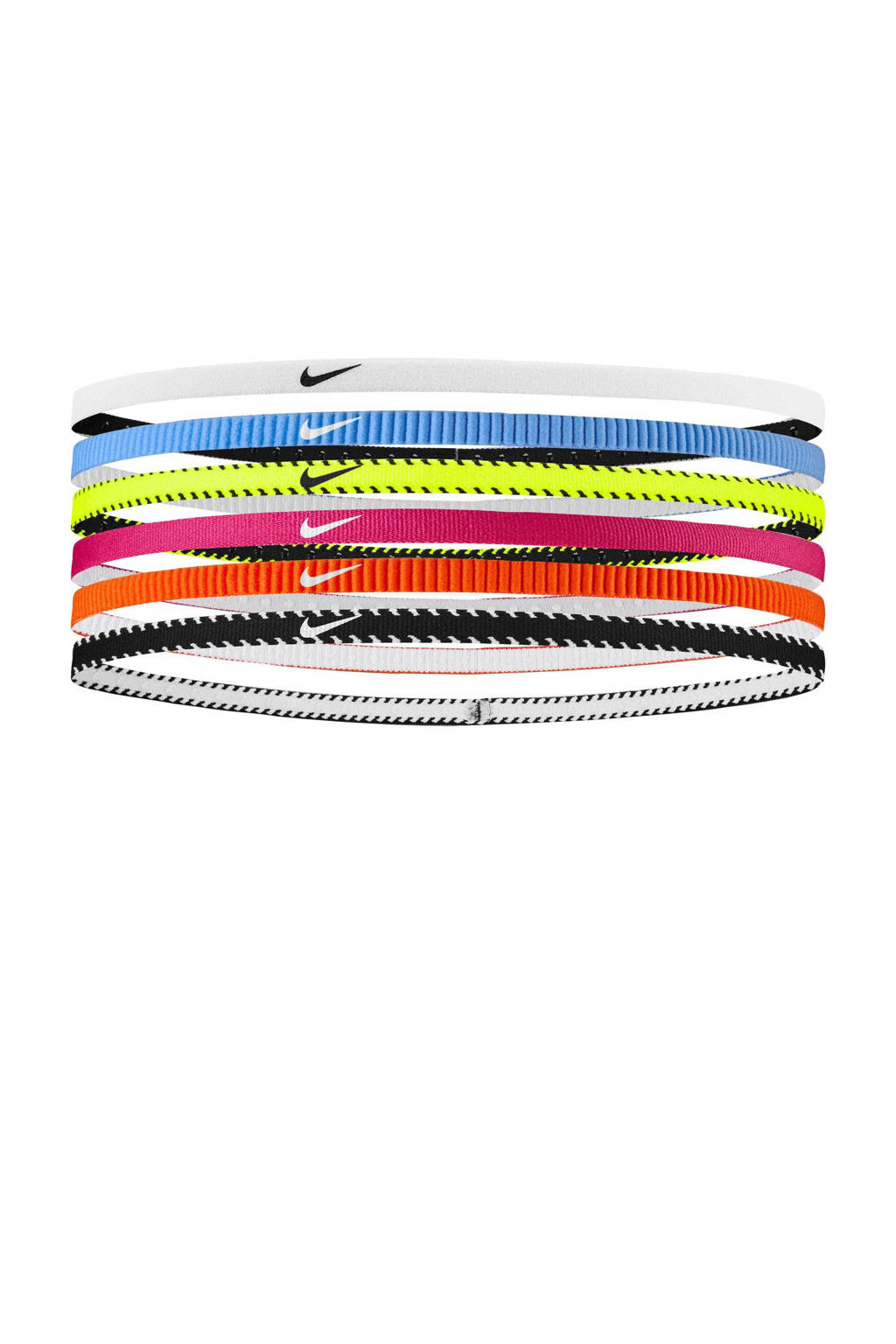 Nike haarbandjes Flex Classic Slim - blauw/multi (set van 6)