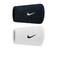 Nike polsbandjes - Swoosh Classic Doublewide zwart/wit (set van 2)