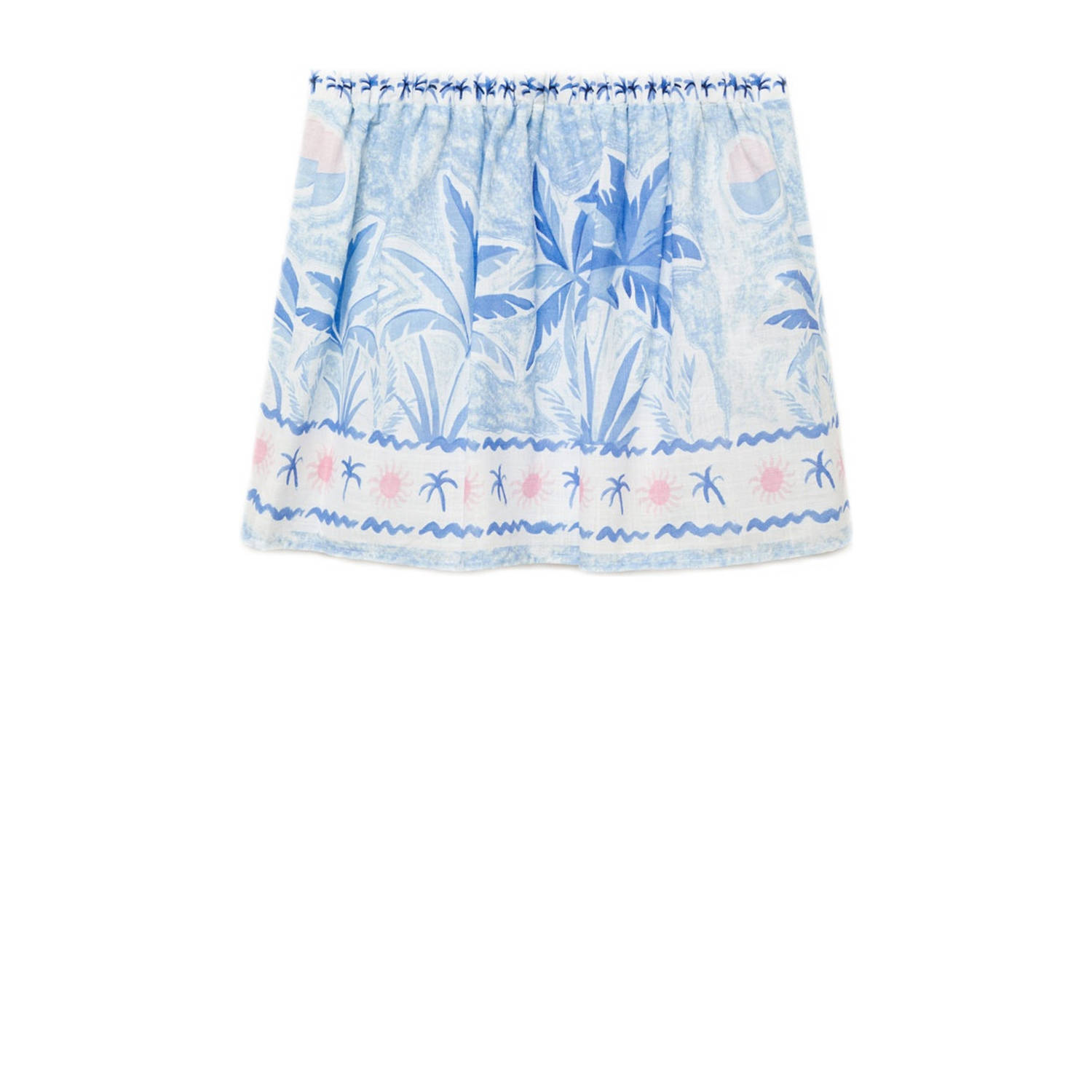 Mango Kids midi rok lichtblauw