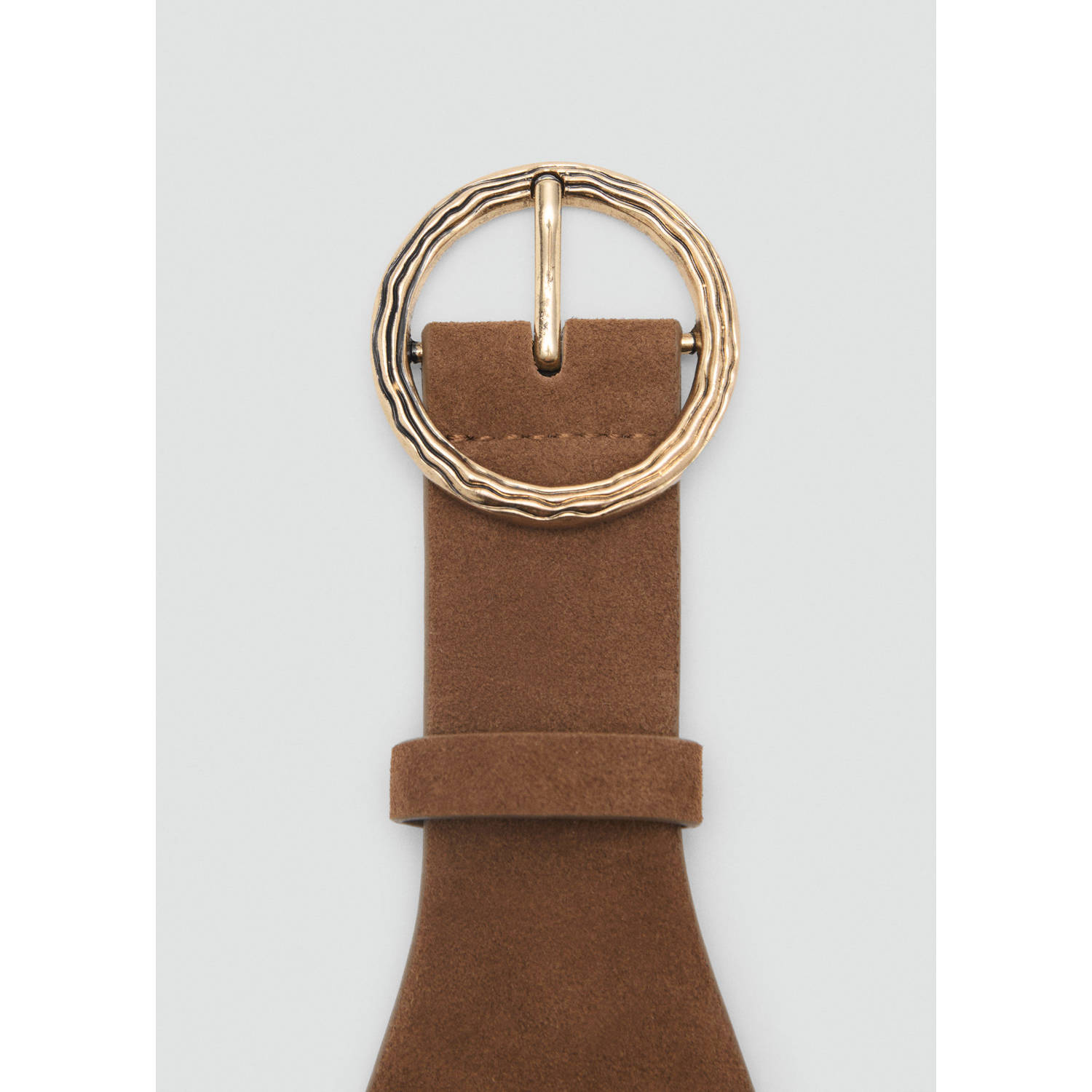 Mango suede tailleriem bruin