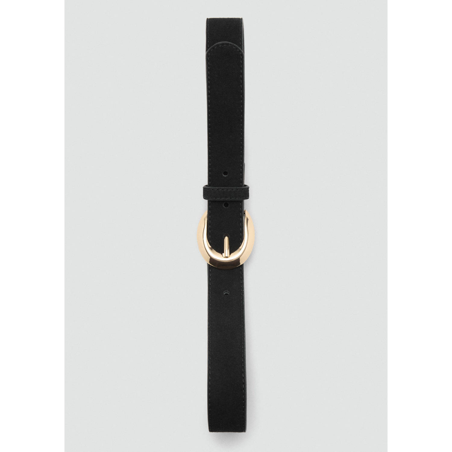 Mango suede riem zwart