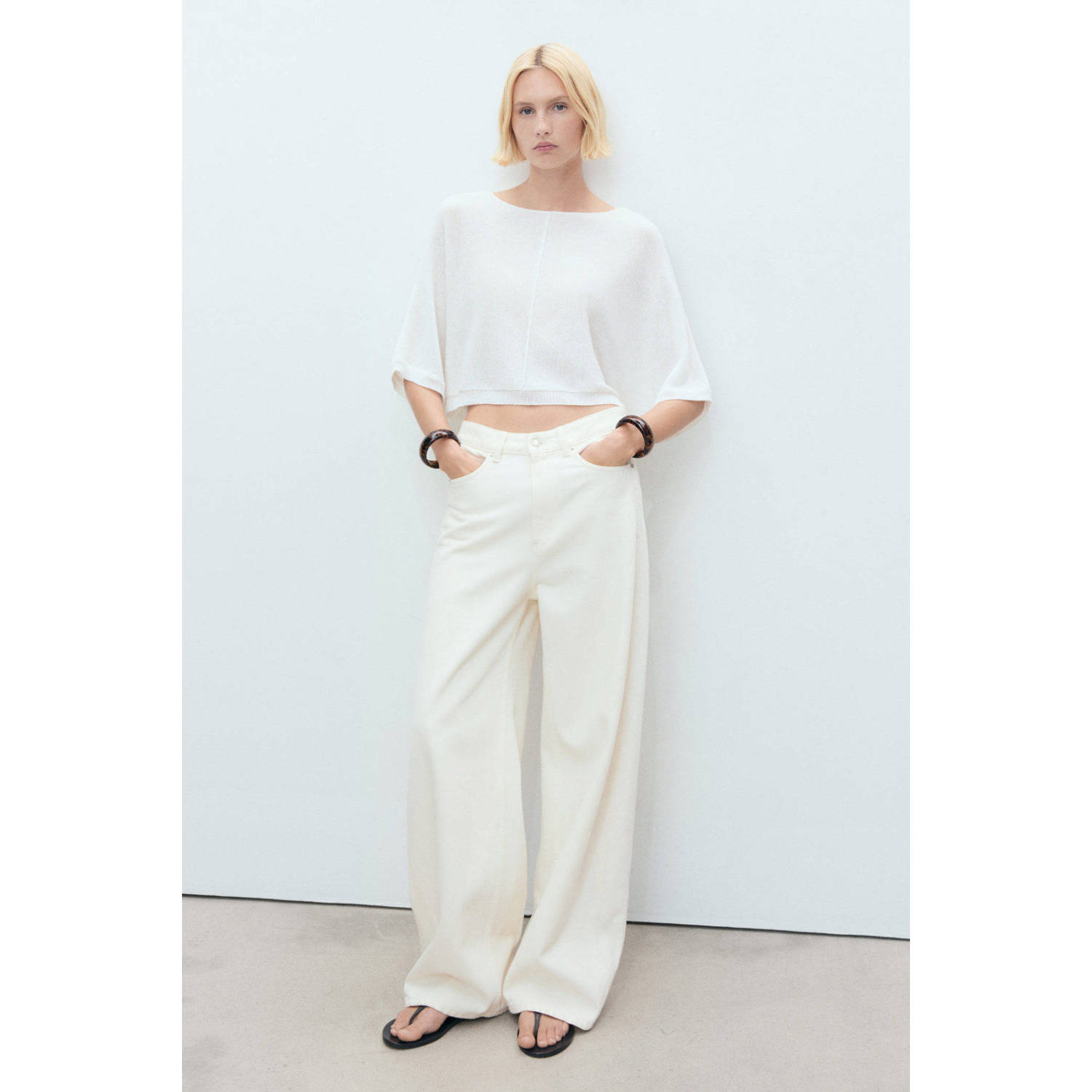 Mango top ecru